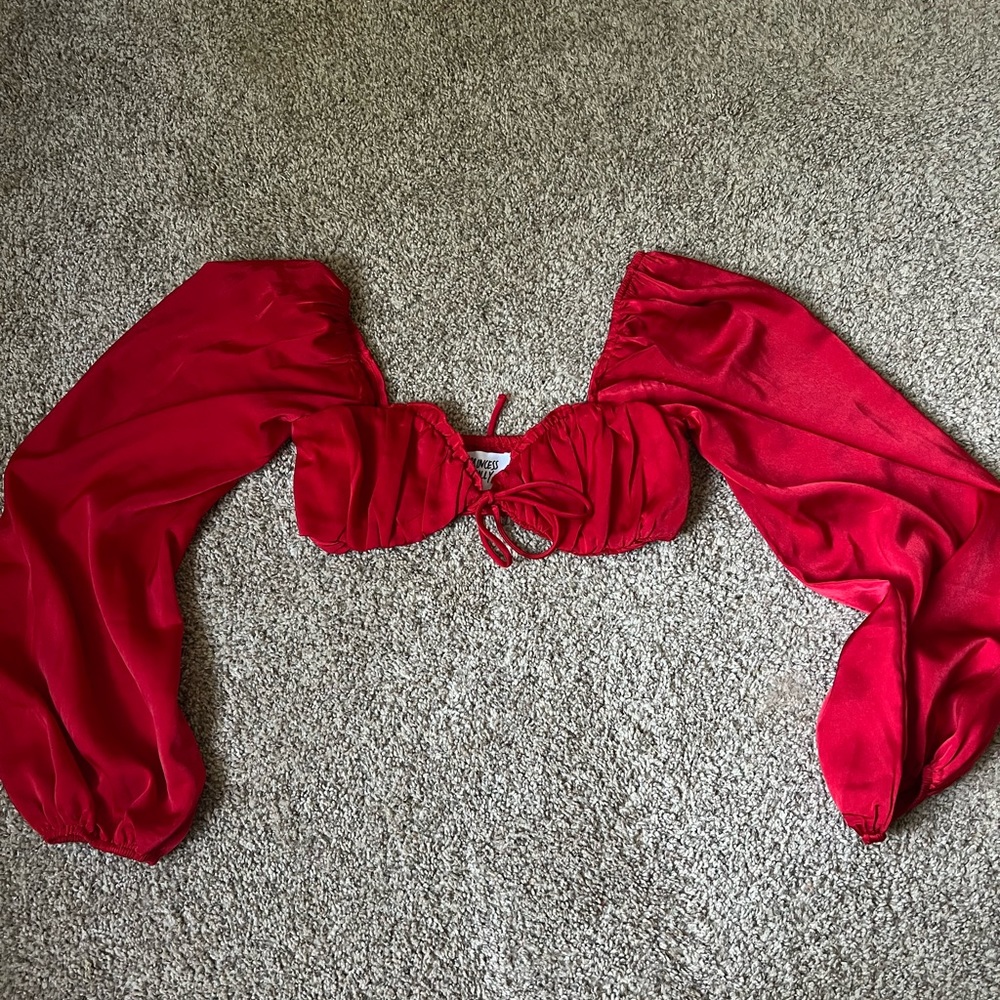 Princess Polly Naiya Long Sleeve Top Red